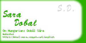 sara dobal business card