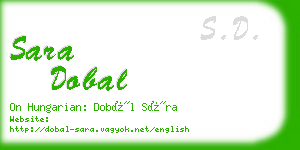 sara dobal business card